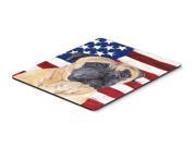 USA American Flag with Mastiff Mouse Pad Hot Pad or Trivet