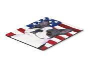 USA American Flag with Boston Terrier Mouse Pad Hot Pad or Trivet