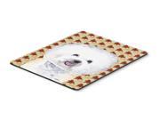 Bichon Frise Fall Leaves Portrait Mouse Pad Hot Pad or Trivet
