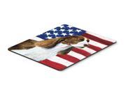 USA American Flag with Springer Spaniel Mouse Pad Hot Pad or Trivet
