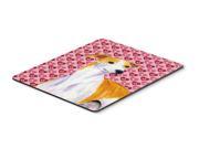 Whippet Hearts Love and Valentine s Day Portrait Mouse Pad Hot Pad or Trivet