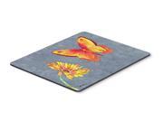 Gerber Daisy and Buttefly Mouse Pad Hot Pad or Trivet