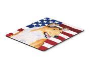 USA American Flag with Collie Smooth Mouse Pad Hot Pad or Trivet