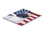 USA American Flag with Rat Terrier Mouse Pad Hot Pad or Trivet