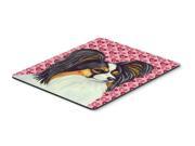 Papillon Hearts Love and Valentine s Day Portrait Mouse Pad Hot Pad or Trivet