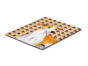 Whippet Fall Leaves Portrait Mouse Pad Hot Pad or Trivet