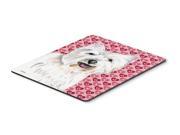 Westie Hearts Love and Valentine s Day Portrait Mouse Pad Hot Pad or Trivet