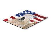 USA American Flag with Wheaten Terrier Soft Coated Mouse Pad Hot Pad or Trivet