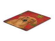 Dachshund Red and Green Snowflakes Christmas Mouse Pad Hot Pad or Trivet