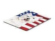 USA American Flag with Westie Mouse Pad Hot Pad or Trivet