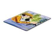 Woman driving with her Boston Terrier Mouse Pad Hot Pad or Trivet