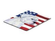 USA American Flag with Boxer Mouse Pad Hot Pad or Trivet