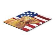 USA American Flag with Vizsla Mouse Pad Hot Pad or Trivet