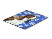 Springer Spaniel Winter Snowflakes Holiday Mouse Pad Hot Pad or Trivet