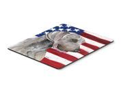 USA American Flag with Weimaraner Mouse Pad Hot Pad or Trivet