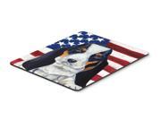 USA American Flag with Basset Hound Mouse Pad Hot Pad or Trivet