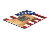 USA American Flag with Bullmastiff Mouse Pad Hot Pad or Trivet