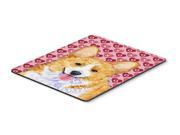 Corgi Hearts Love and Valentine s Day Portrait Mouse Pad Hot Pad or Trivet