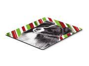 Border Collie Candy Cane Holiday Christmas Mouse Pad Hot Pad or Trivet