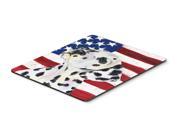 USA American Flag with Dalmatian Mouse Pad Hot Pad or Trivet