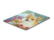 Corgi Momma s Love and Roses Mouse Pad Hot Pad or Trivet