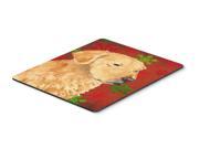Golden Retriever Red Green Snowflakes Christmas Mouse Pad Hot Pad or Trivet