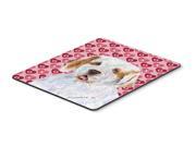 Clumber Spaniel Hearts Love and Valentine s Day Mouse Pad Hot Pad or Trivet