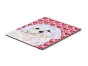 Maltese Hearts Love and Valentine s Day Portrait Mouse Pad Hot Pad or Trivet