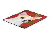 Chihuahua Red and Green Snowflakes Christmas Mouse Pad Hot Pad or Trivet