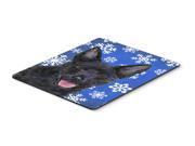 Australian Kelpie Winter Snowflakes Holiday Mouse Pad Hot Pad or Trivet