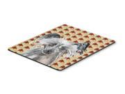Chinese Crested Fall Leaves Mouse Pad Hot Pad or Trivet
