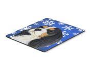 Cavalier Spaniel Winter Snowflakes Holiday Mouse Pad Hot Pad or Trivet