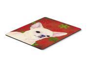 Chihuahua Red and Green Snowflakes Christmas Mouse Pad Hot Pad or Trivet