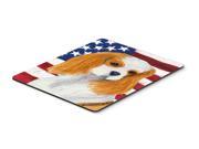 USA American Flag with Cavalier Spaniel Mouse Pad Hot Pad or Trivet