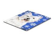 Westie Winter Snowflakes Holiday Mouse Pad Hot Pad or Trivet