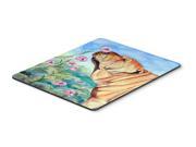 Shar Pei smell the flowers Mouse Pad Hot Pad Trivet