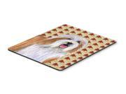 Bearded Collie Fall Leaves Portrait Mouse Pad Hot Pad or Trivet