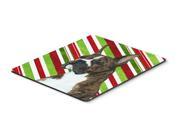 Boxer Candy Cane Holiday Christmas Mouse Pad Hot Pad or Trivet