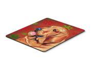 Bloodhound Red and Green Snowflakes Christmas Mouse Pad Hot Pad or Trivet