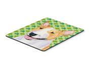 Bull Terrier St. Patrick s Day Shamrock Portrait Mouse Pad Hot Pad or Trivet
