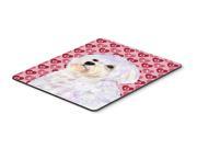 Maltese Hearts Love and Valentine s Day Portrait Mouse Pad Hot Pad or Trivet