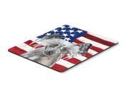 Chinese Crested USA American Flag Mouse Pad Hot Pad or Trivet