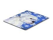 Boxer Winter Snowflakes Holiday Mouse Pad Hot Pad or Trivet