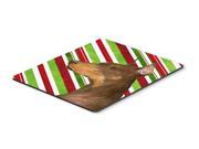 Doberman Candy Cane Holiday Christmas Mouse Pad Hot Pad or Trivet