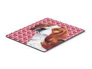 Beagle Hearts Love and Valentine s Day Portrait Mouse Pad Hot Pad or Trivet