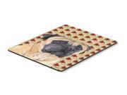 Mastiff Fall Leaves Portrait Mouse Pad Hot Pad or Trivet