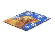 Vizsla Winter Snowflakes Holiday Mouse Pad Hot Pad or Trivet