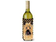Cairn Terrier Candy Corn Halloween Wine Bottle Beverage Insulator Beverage Insulator Hugger