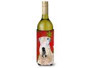 Wheaten Terrier Soft Coated Snowflakes Holiday Christmas Wine Bottle Beverage Insulator