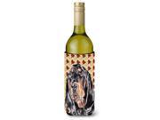 Coonhound Fall Leaves Wine Bottle Beverage Insulator Beverage Insulator Hugger